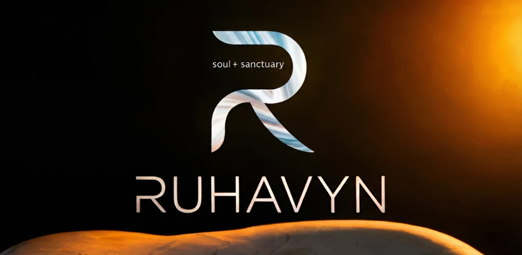 Ruhavyn, soul + sanctuary: the Ruhavyn R and wordmark